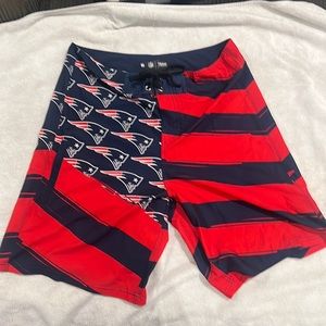 NEW ENGLAND PATRIOTS NFL MENS DIAGONAL FLAG BOARD SHORTS